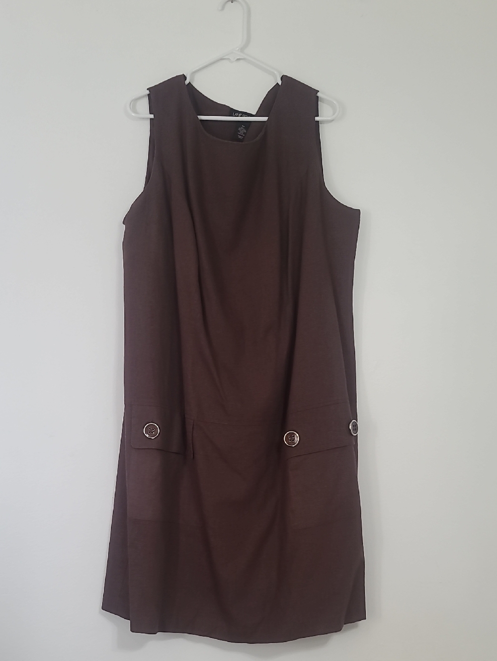 Lane Bryant Classic Sleeveless Brown Dress
